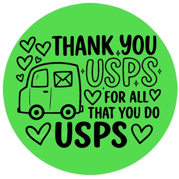 Thank You USPS Stickers for Packages & Envelopes – 2" Round, 15 Colors to Choose - Picture 12 of 15